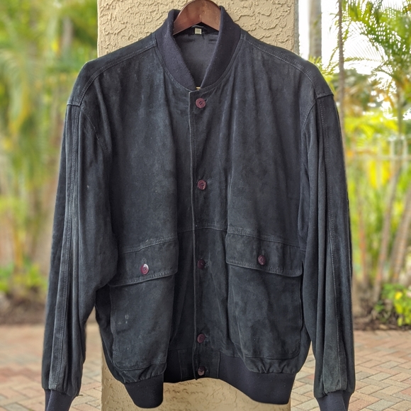 Vintage Men Button Down Black Jacket Coat - Picture 1 of 7